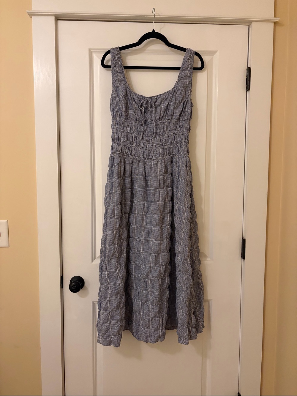Le Lis Light Blue Smocked Midi Dress